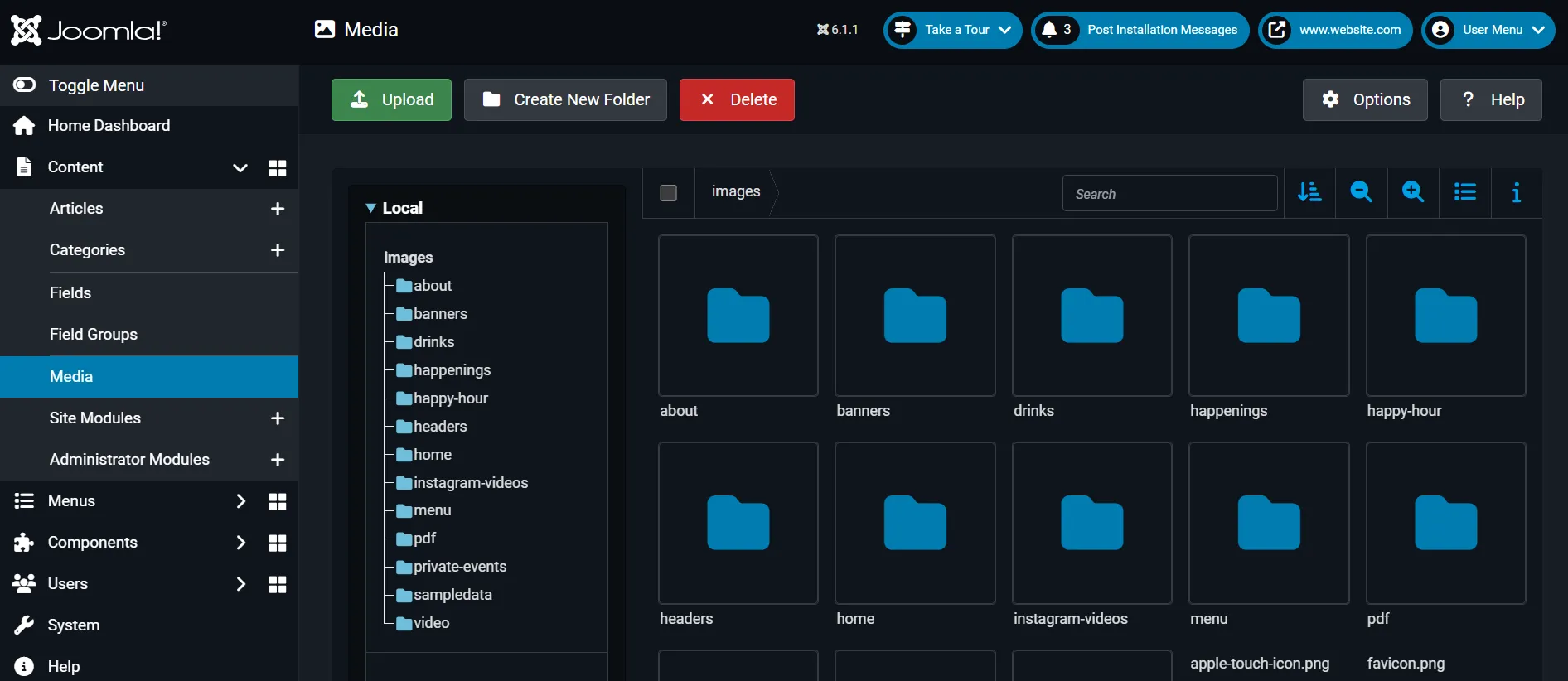 media joomla system