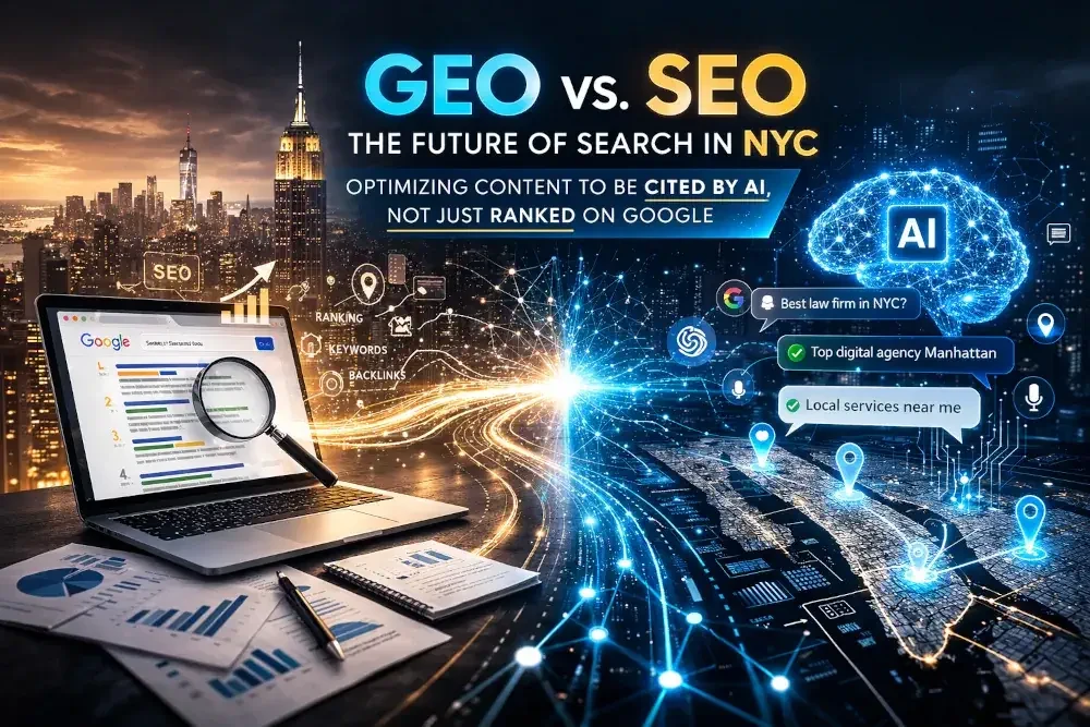 GEO vs. SEO in New York City: Why Being Cited by AI Matters More Than Ranking #1 on Google